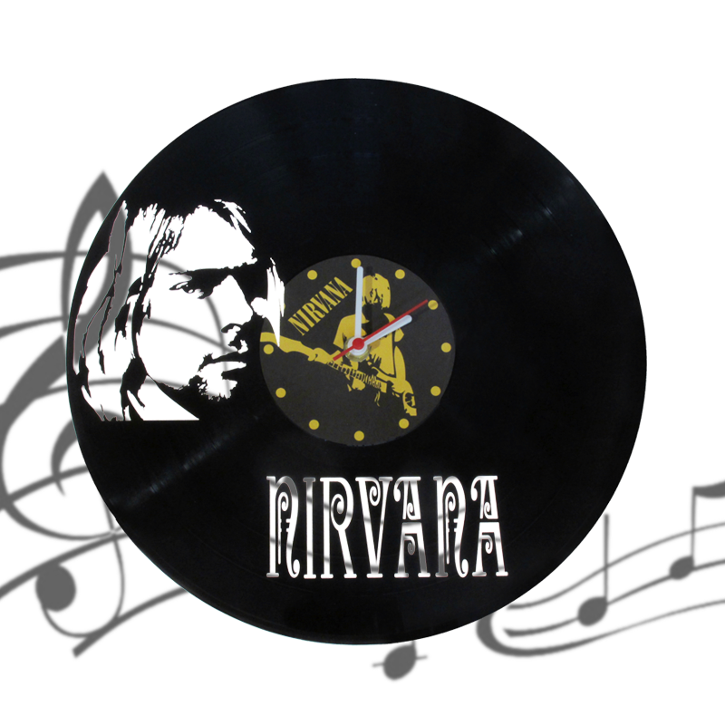 Часы виниловая грампластинка  Nirvana 