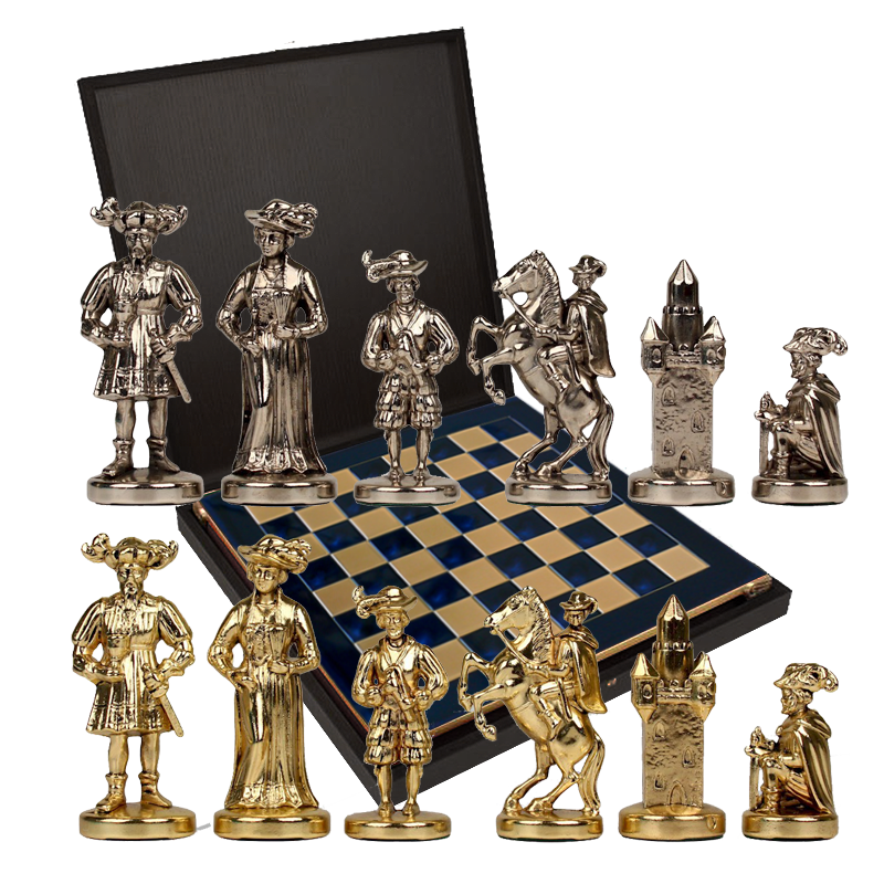 Шахматы бронзовые Рыцари Средневековья