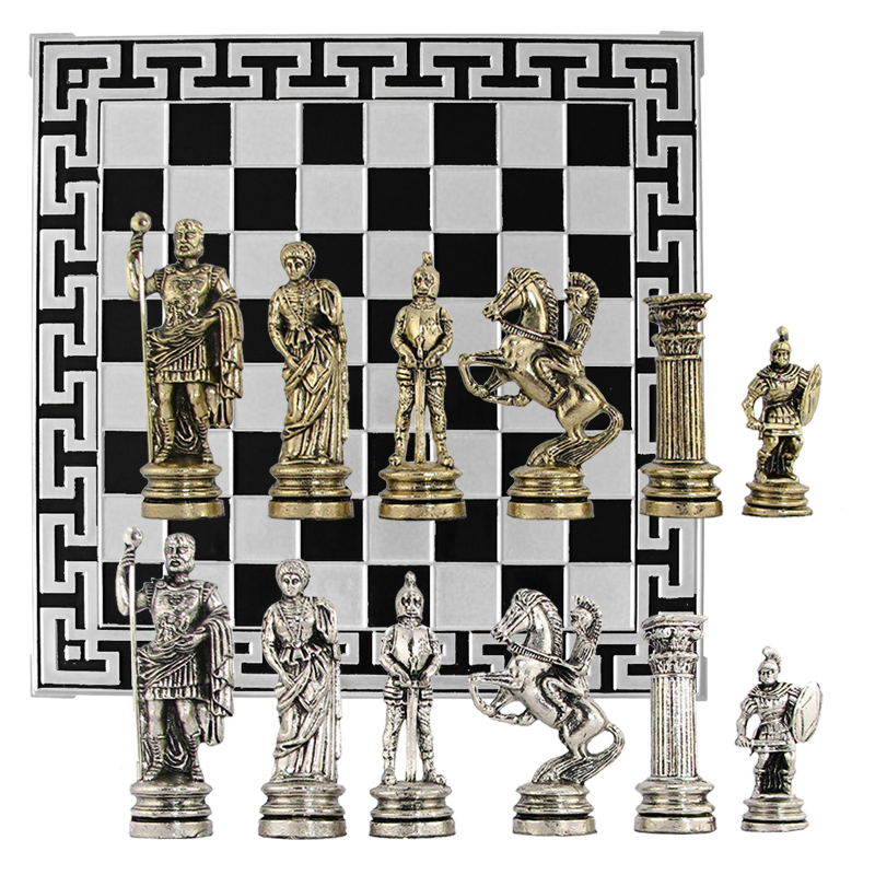 Шахматы "Древний Рим" 44*44*3 см, H= 11 см.