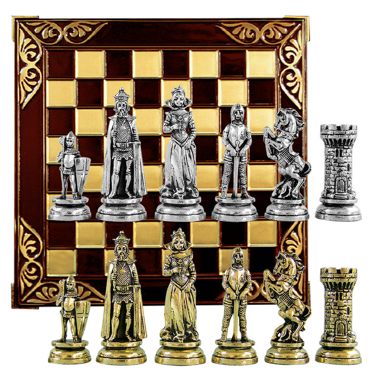 Шахматы "Мария Стюарт"  44*44*3 см, H= 10.3 см.