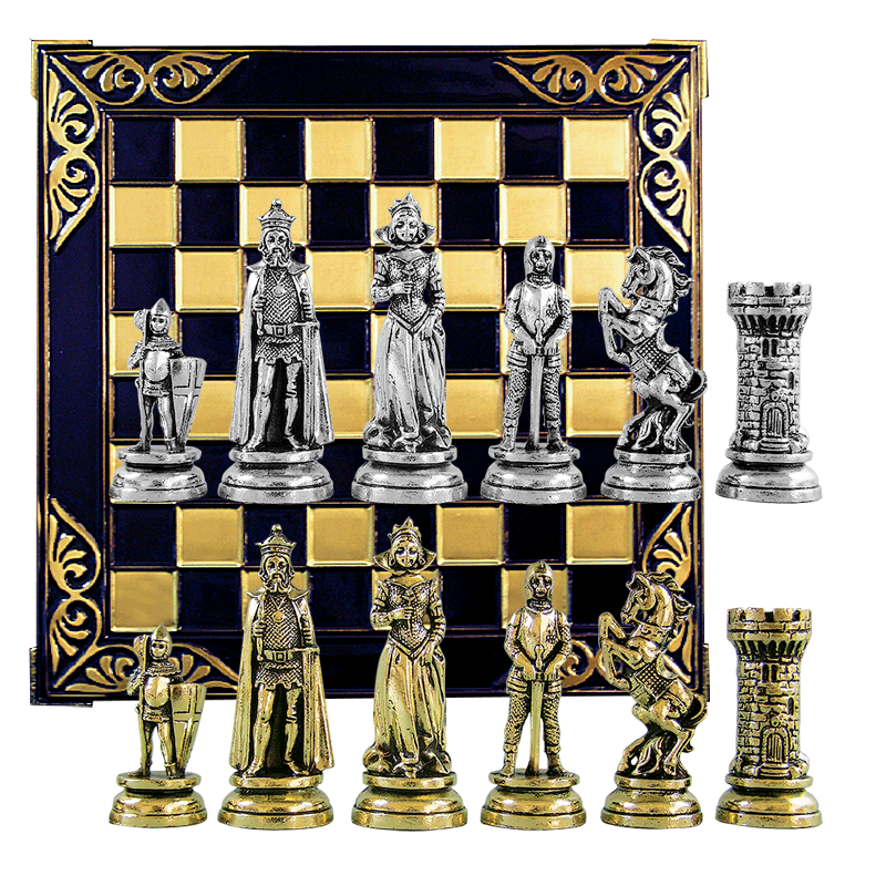 Шахматы "Мария Стюарт" 44*44*3 см, H= 10.3 см.