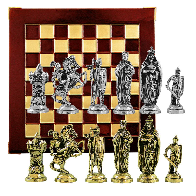  Шахматы "Крестоносцы" 44*44*3 см, H= 9.4 см.
