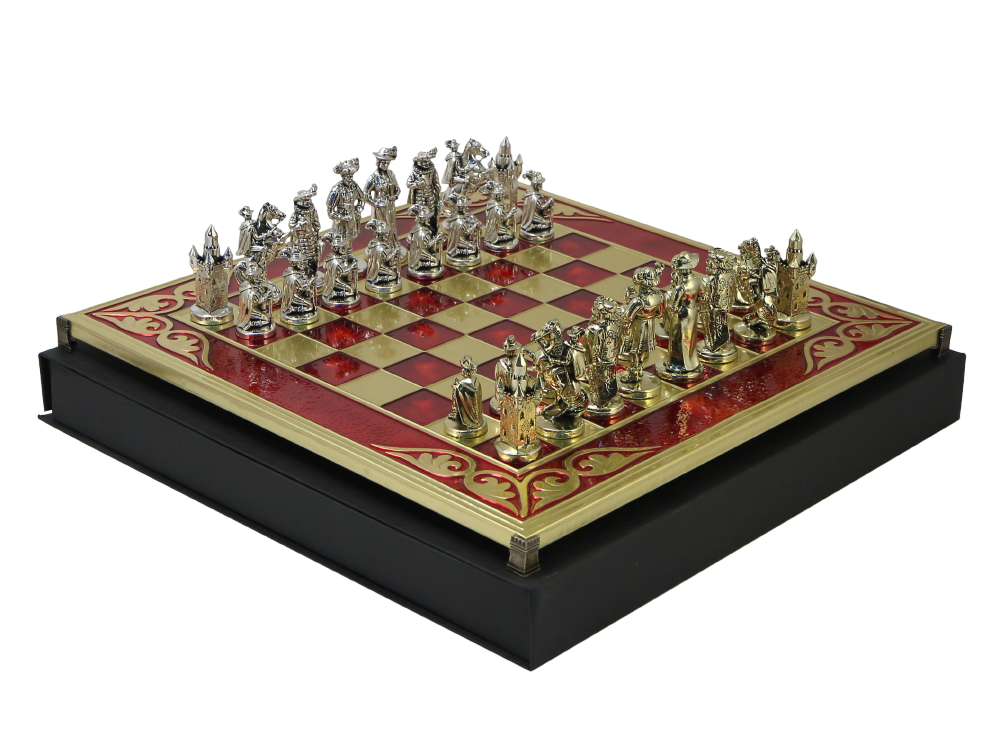 Шахматы сувенирные  "Рококо"  H= 9.4; 45 х 45 см