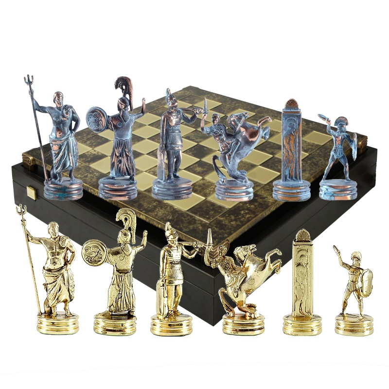 Шахматы "Троянская война" 36*36*2.5 см; H=6.5 см.