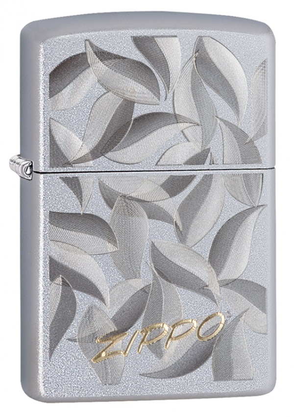 Зажигалка ZIPPO с покрытием Satin Chrome, латунь/сталь, серебристая, матовая, 36x12x56 мм