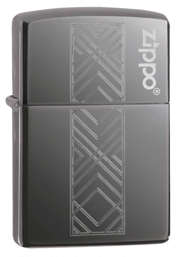 Зажигалка ZIPPO Classic с покрытием Black Ice®, латунь/сталь, чёрная, глянцевая, 36х12х56 мм