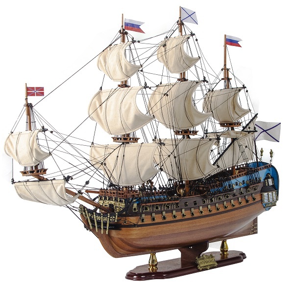 Корабль "Ингерманланд" 1715г., 78x26x73 см 