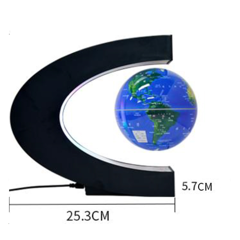 Глобус левитирующий (парящий) на подставке D=14 см, 25.3x24.8 см