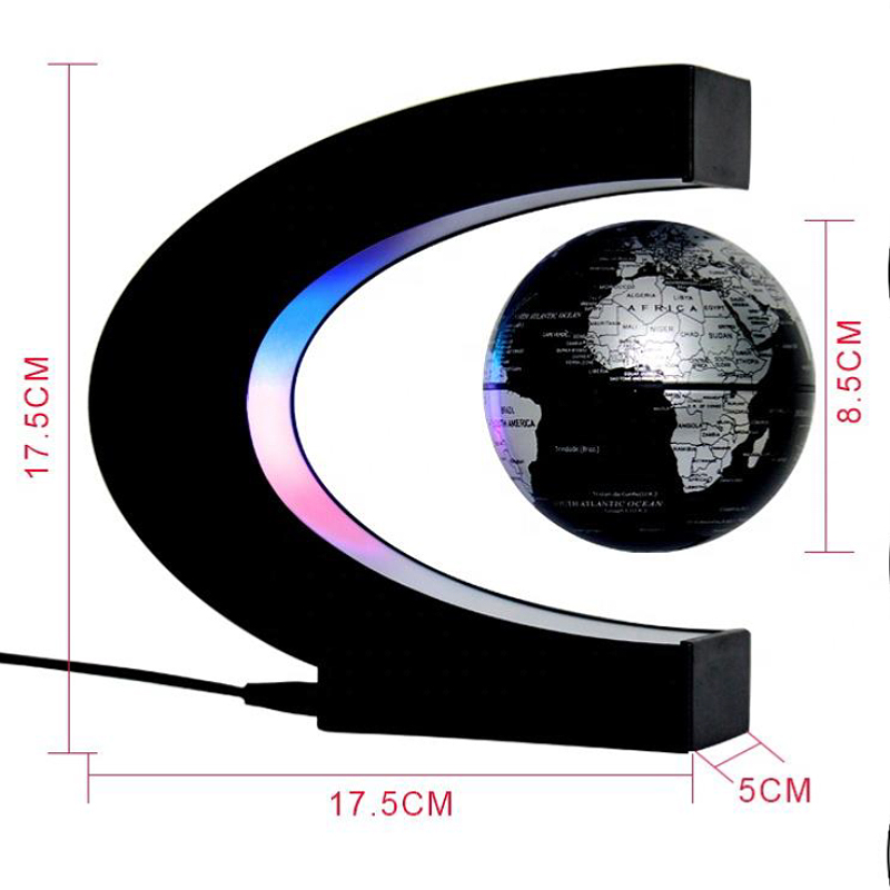Глобус левитирующий (парящий) на подставке D=8.5 см, 17.5x17.5 см