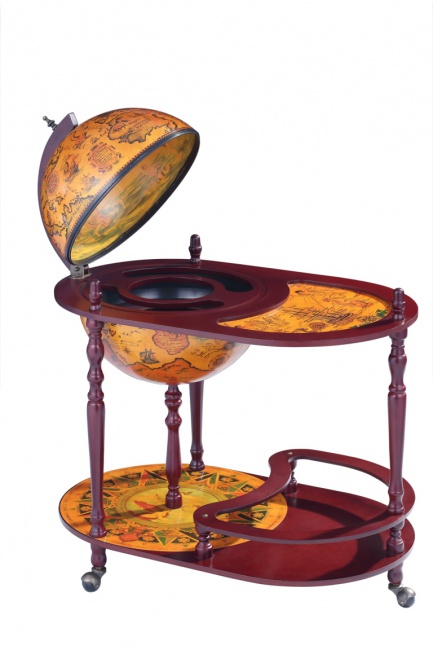 Глобус-бар напольный со столиком D=42 см, 93*81*51 см.