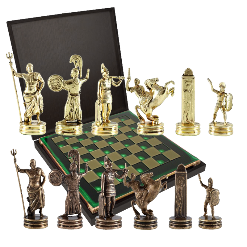 Шахматы "Троянская война" 36*36*2,5 см, H=6,5 см.  